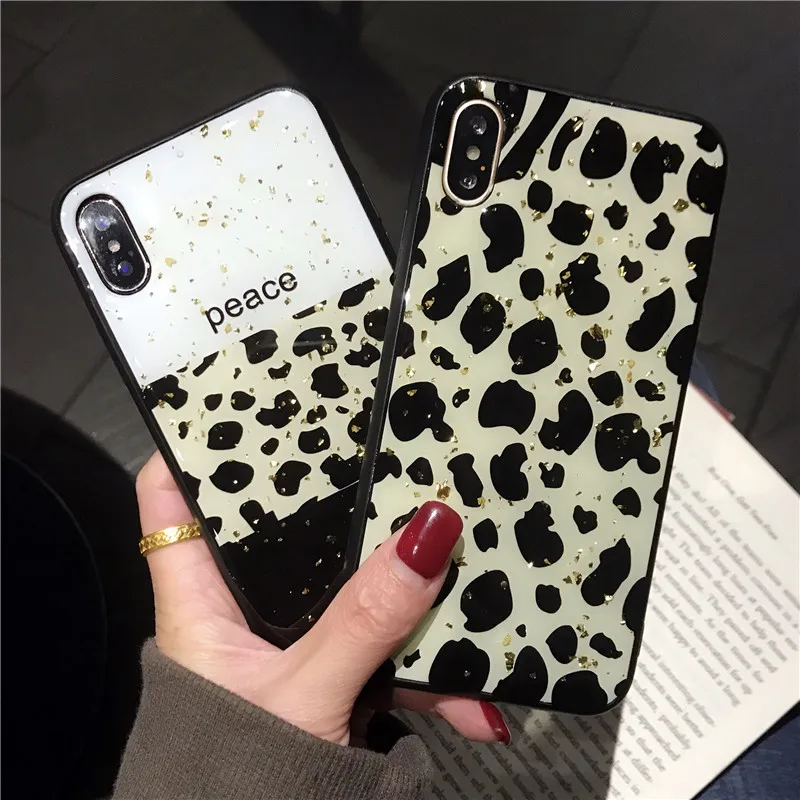 

RKQ Retro Leopard Pattern Soft TPU Back Phone Case Cover For Iphone 6 6S 7 8 Plus X XS XR XS Max TPU Case Cover