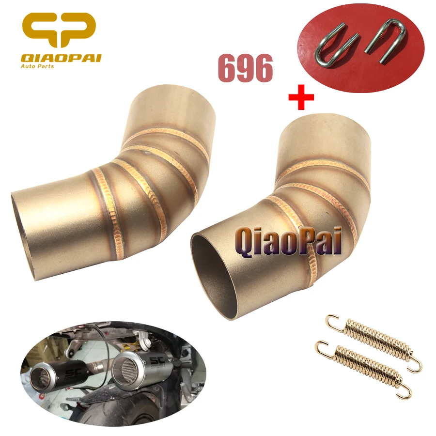 

Refit Motorcycle Exhaust Link Pipe Connect Middle Ship on Adapter Mid Tube Escape for Ducati Monster 696 796 Exhaust Accessories