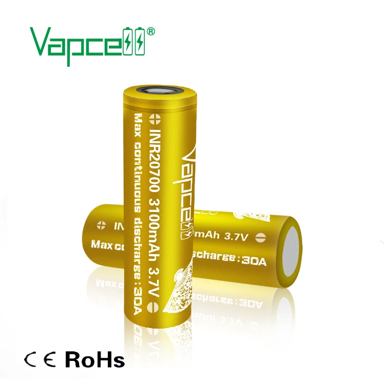 4 шт. VAPCELL INR20700 20700 батарея 3100 мАч литиевая батарея 30A ...