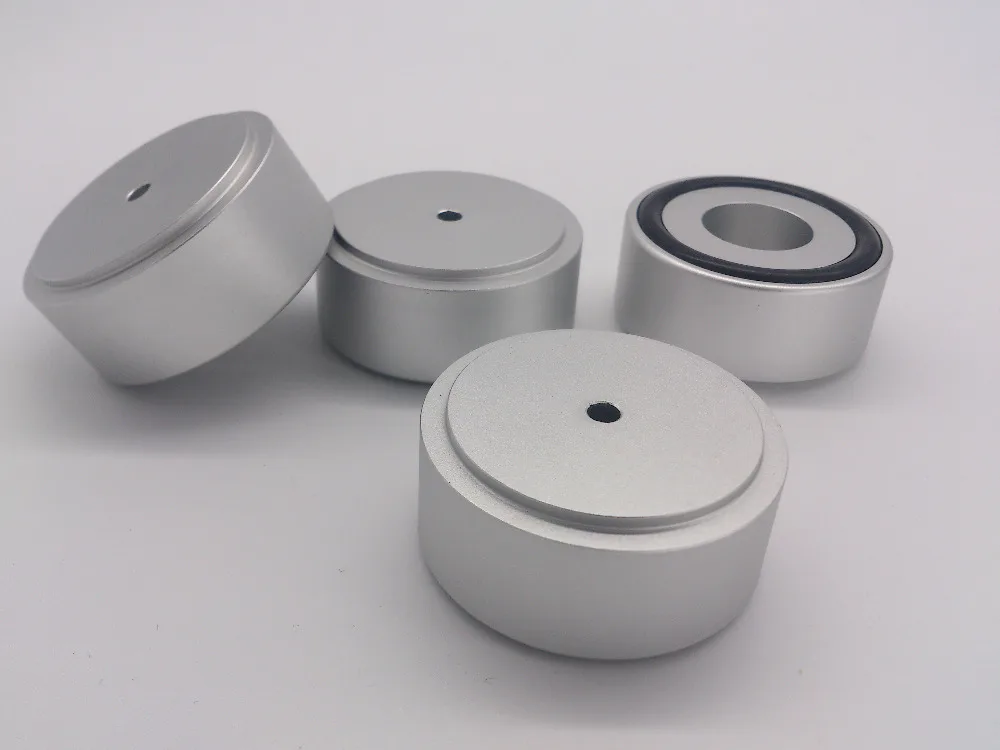 

4pcs high-end 48*22mm silver Scrub foot amplifier speaker feet spikes PC machine pads style B