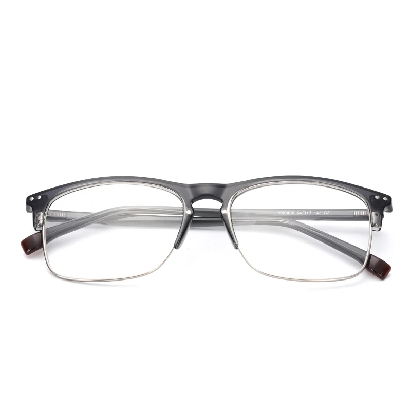 TR90 мужские и женские очки, оправа, винтажные Роскошные Модные прозрачные оптические дизайнерские очки для близорукости, брендовые прозрачные очки#435 - Цвет оправы: black Silver-C3