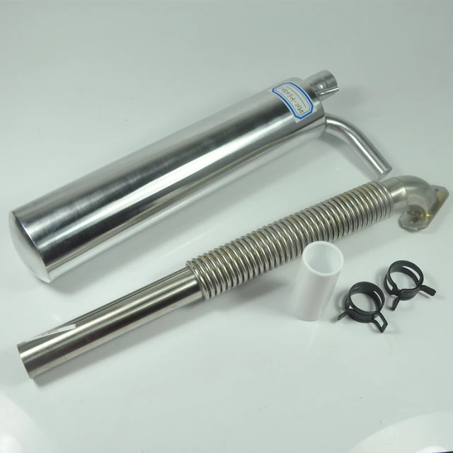 1 Set Canister Muffler Front Exhaust Pipe With Smoke Nozzle For DLE55