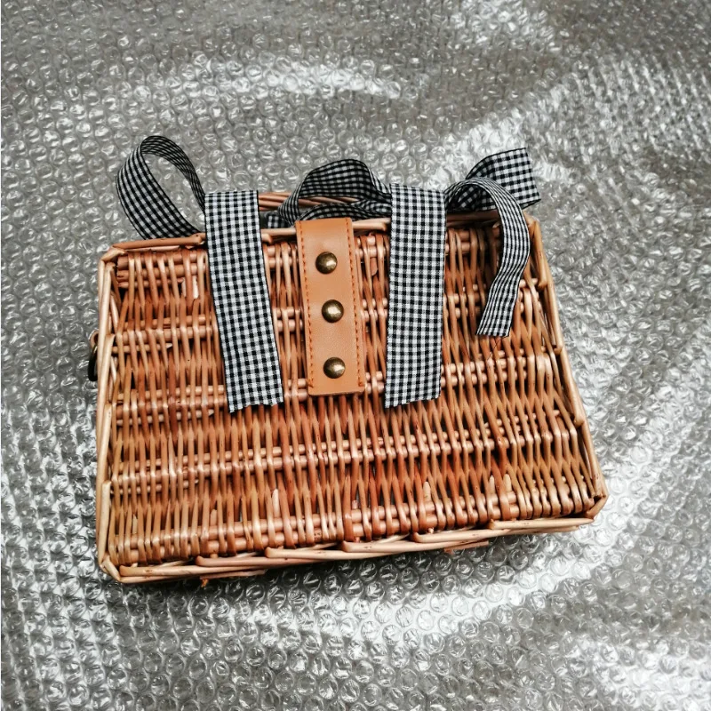 

Leisure Same Straw Bag Female Summer New Hand-woven Small Rattan Handlebar Oblique Slant Single Shoulder Women's Bag Lady Bag