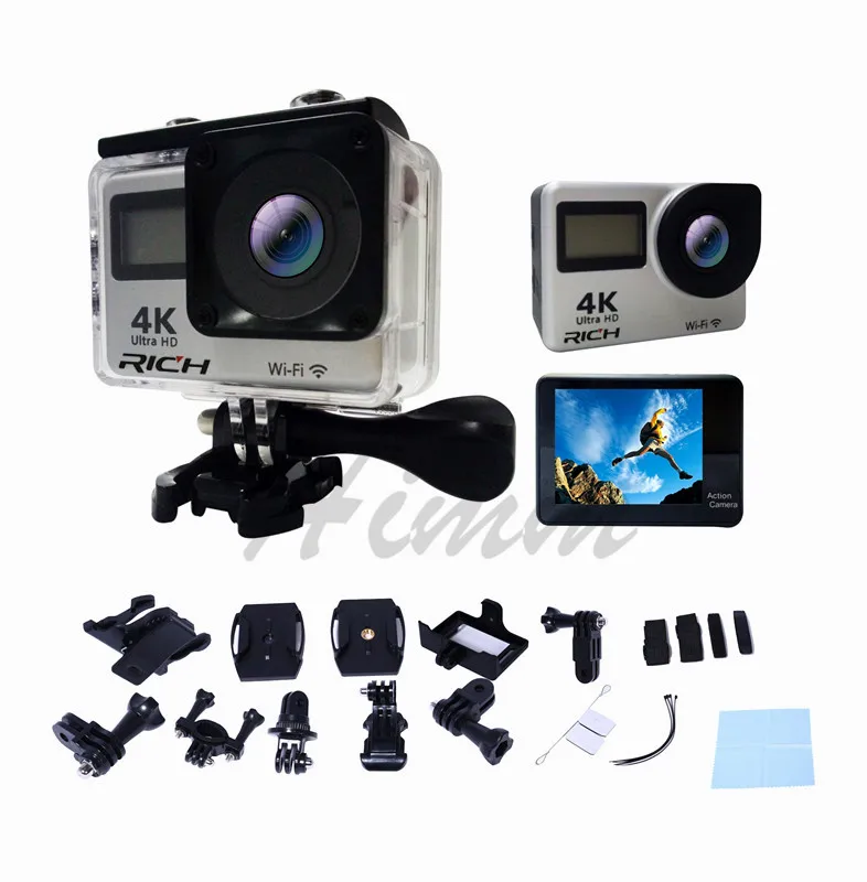 Спортивная камера T350 4K 2 0 дюйма WiFi 30FPS 16MP H.264 30m Водонепроницаемая 170