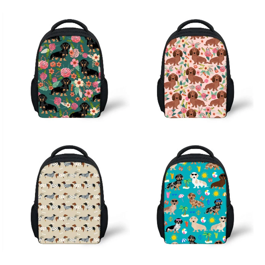 FORUDESIGNS/Собака Такса школьные сумки для девочек рюкзак для Для детей мешок ребенка детский сад ранец школьный рюкзак 2018