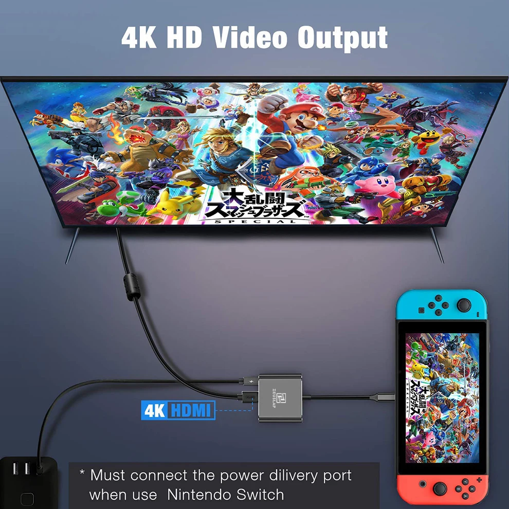USB 3,1 type C к HDMI концентратор адаптер 4K usb-хаб для Mac Air Pro huawei Mate10 samsung S8 переключатель type C концентратор