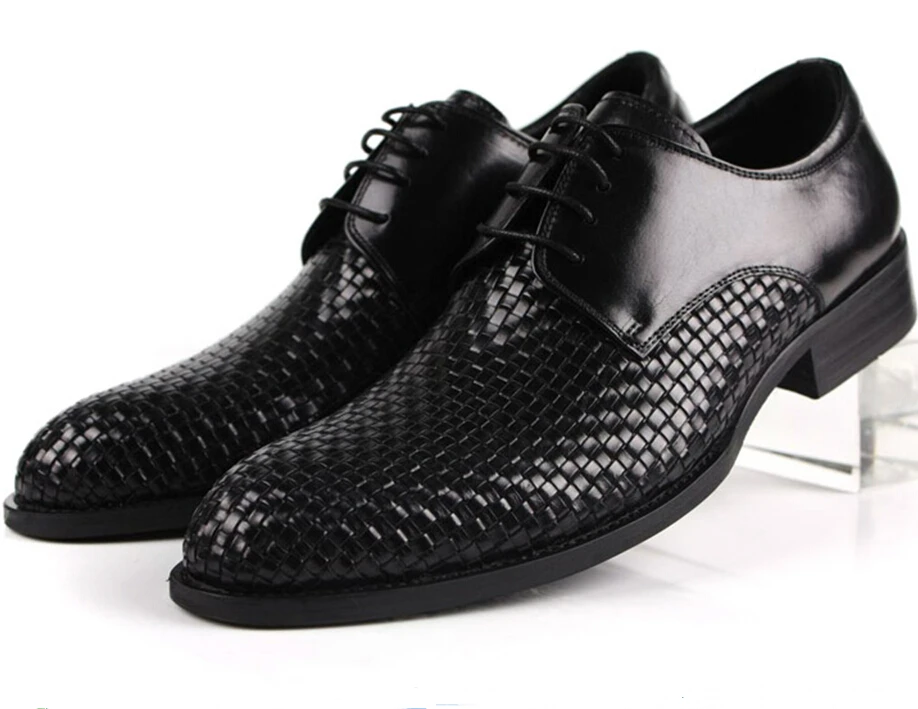 Woven Leather Shoes With Suit Woven Leather Shoes With Suit