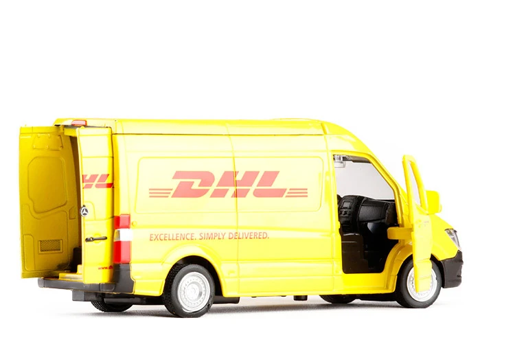 Высокая модель моделирования игрушечный автомобиль RMZ город 1:36 Металл Benz Sprinter DHL