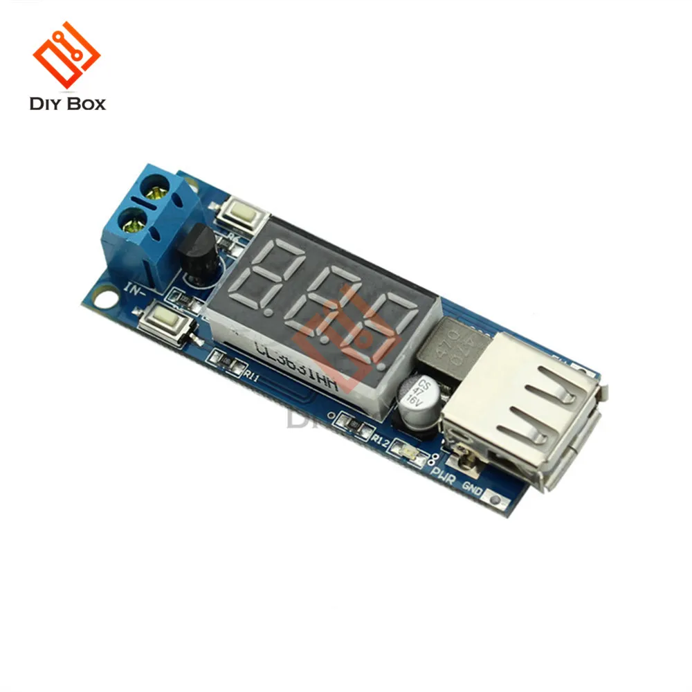 2A USB зарядное устройство DC-DC понижающий преобразователь постоянного тока 4,5-40 В до 5 В автомобильный источник питания трансформатор регулятор напряжения светодиодный вольтметр