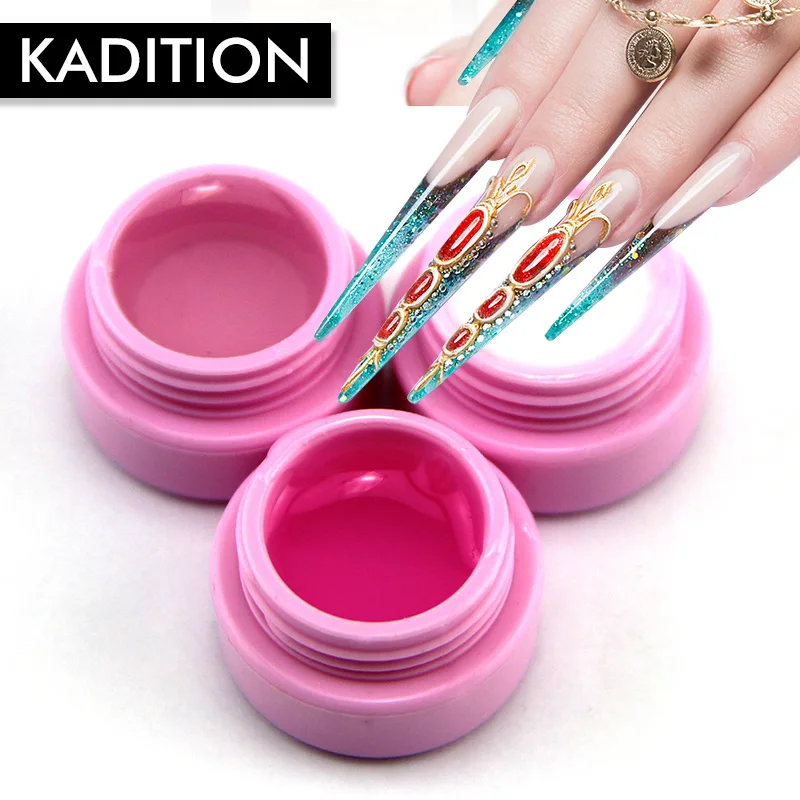 

KASITION 8ml Extension Nail Gel Polish Poly UV Gel Clear White Pink Builder Nail Gel Polish for Nail Extensions Nail Art Acrylic