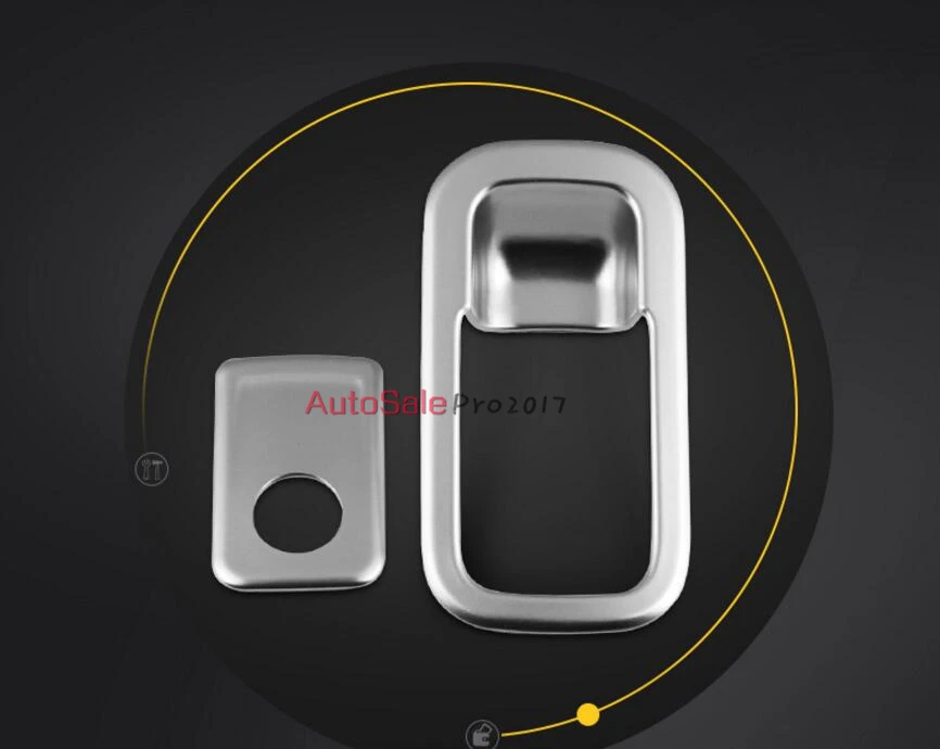 

For Volkswagen VW Atlas Teramont 2017 Left Drive Matte ABS Chrome plastic Interior Storage Handle Cover Frame Cover Trim 2pcs