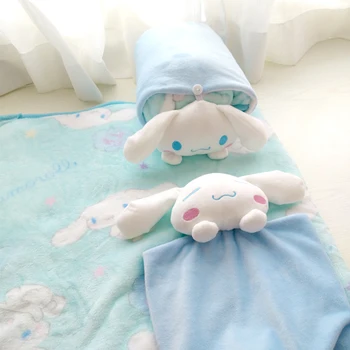

Candice guo plush toy cartoon animal cinnamoroll dog roll blanket lover warm sleeping rest birthday present Christmas gift 1pc