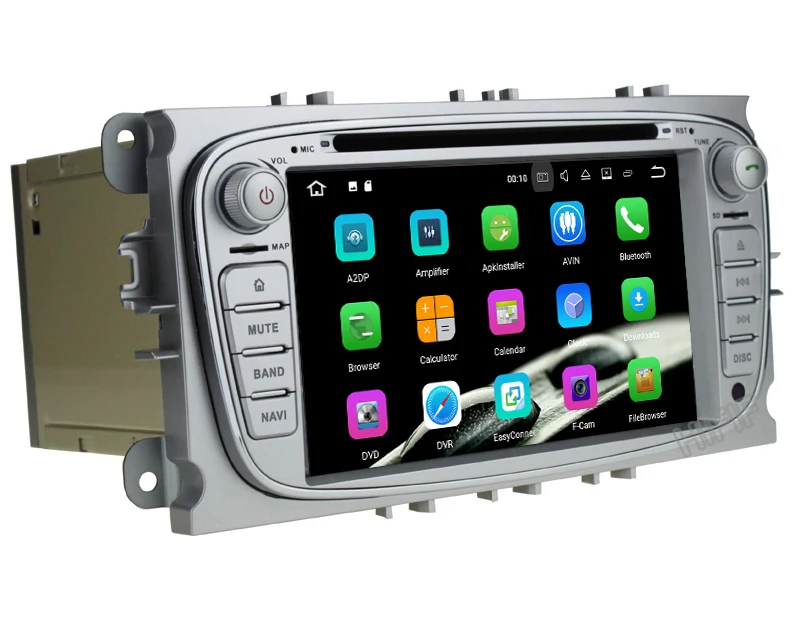 Discount 4+32GB 2 din Android 8.0 Octa Core Car DVD Player GPS Navi for Ford Focus Galaxy with Audio Radio Stereo wifi Head Unit 1024*600 13