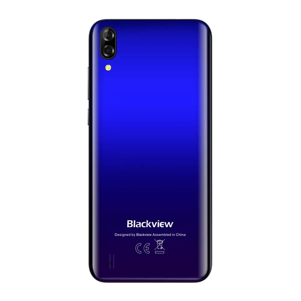 Blackview A60 телефон 1 ГБ ОЗУ 16 Гб ПЗУ смартфон 6,08" 19,2: 9 дисплей полный экран MT6580A четырехъядерный 8 Мп Android 8,1 мобильный телефон - Цвет: Синий
