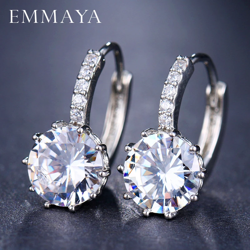 Женские серьги гвоздики с фианитами 10 цветов|fashion stud earrings|stud earringsstud earrings wholesale |