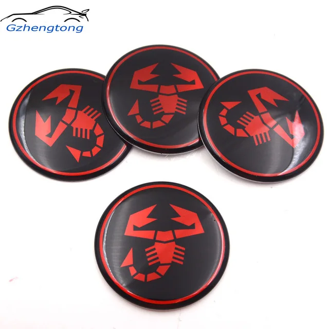 

Gzhengtong 4pc/lot 50mm 56mm Car Auto Motorcycle Wheel Center Hub Cap Emblem Scorption Abarth for Car Wheel Cap Cover for Fiat