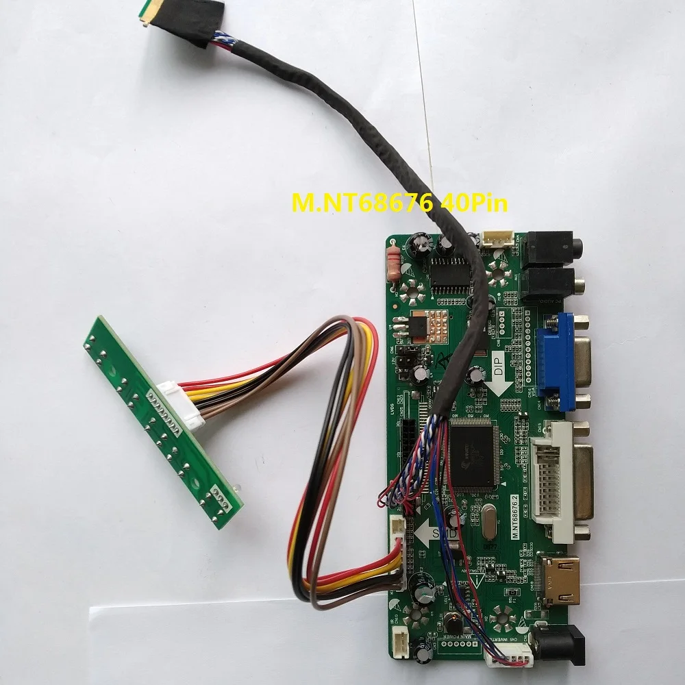 Monitor de m. Kit para B173hw02 Painel Placa Controladora Lvds 40pin Tela Lcd Hdmi N68676 Vga Dvi 1920x1080 Levou Diy v1 17.3