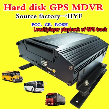 

AHD GPS 4CH hard disk mobile DVR h. 264 video compression semi trailer local video monitoring host AHD960P hd