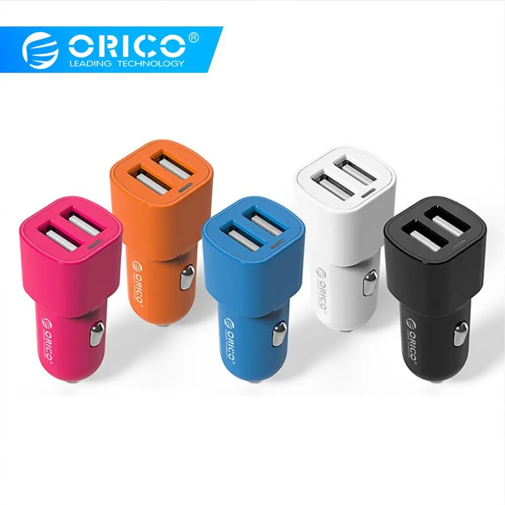 

ORICO Dual USB Car Charger 2 Ports 5V2.4A17W Mini Charger Cigar Socket For iPhone 7 Samsung Galaxy S6 Edge Xiaomi
