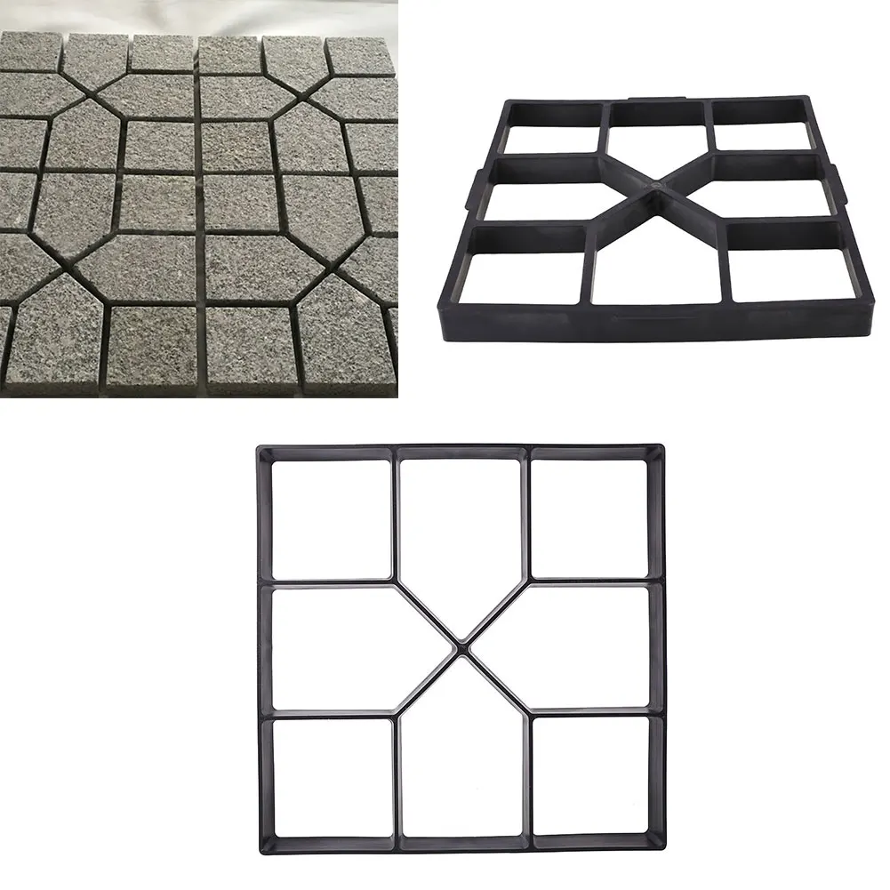 

Square Concrete Molds Path Maker For Garden Decoration Reusable Concrete Cement Stone Design DIY Reusable Concrete Brick Molds
