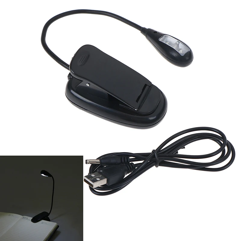 Светодиодная лампа для чтения с зажимом прикроватный светильник двойным USB