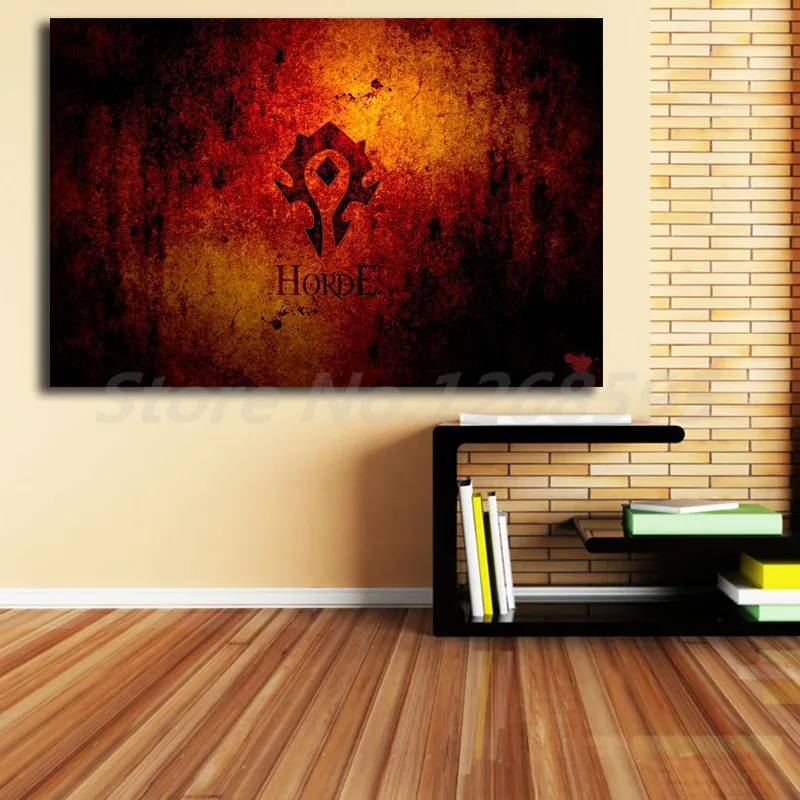 World Of Warcrafts Орда обои настенные художественные плакаты на холсте принты картины настенные картины для офиса гостиной домашний декор