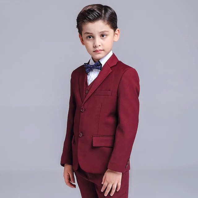 2018 New style Wine red suit costumes five piece suit Elegant ...