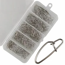 HiUmi 155 шт./компл. рыболовные Новинка крючок застёжка соединитель из нержавеющей стали рыболовный крючок клеммный разъём комплект ювелирных изделий с коробкой