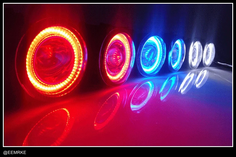 Для Mitsubishi Galant 2006-2012 2 в 1 светодиодный ангельские глазки DRL дневные ходовые огни Обрезанные линзы Противотуманные фары автомобиля-Стайлинг