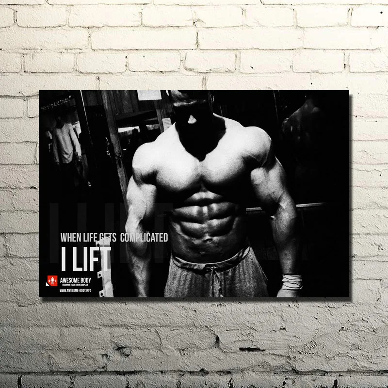 Bodybuilding Motivational Quote Art Silk Poster Print 13x20 32x48inches