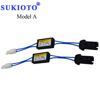 

SUKIOTO 100 Pair Soft Hard W5W T10 canbus Resistor canbus canceller for led lights t10 purple 168 194 led decoder socket plug