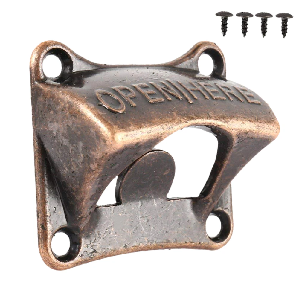 

2 Piece Wall Mount Bottle Opener Vintage Wine Beer Bottle Openers with Mount Screws for Bar Kitchens
