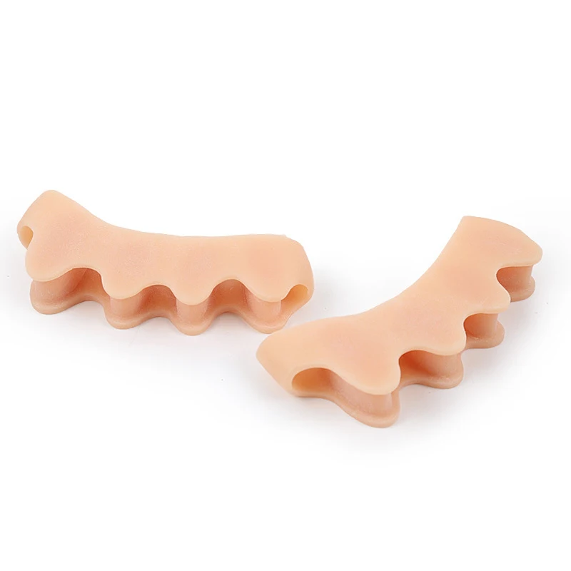 Toe separators toe corrector toe spreader finger toe separator toe protectors 2Pcs/set Silicone Finger Toe Protector Toe Separators Stretchers Straightener Bunion Protector for Foot Care 5 Colors