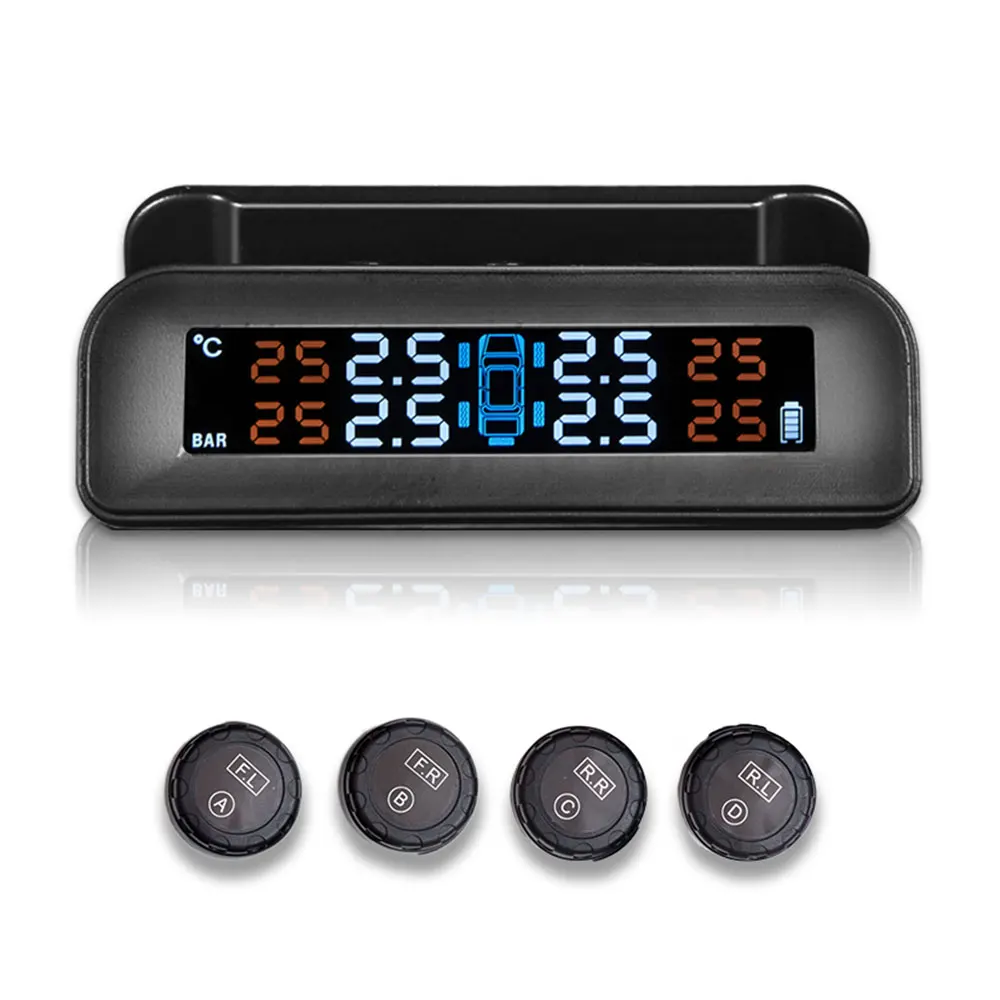 TPMS монитор давления в шинах Tmps Gauge беспроводной bluetooth android Высокая температура сигнализации солнечной энергии для toyata mazda
