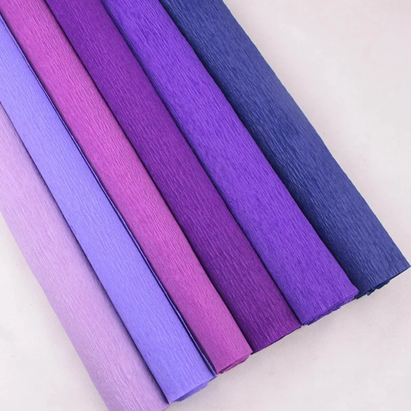

250*25cm Decorative Origami Crinkled Crepe Paper Craft DIY Flower Make Wrapping Fold Scrapbooking Party Backdrop Decoration