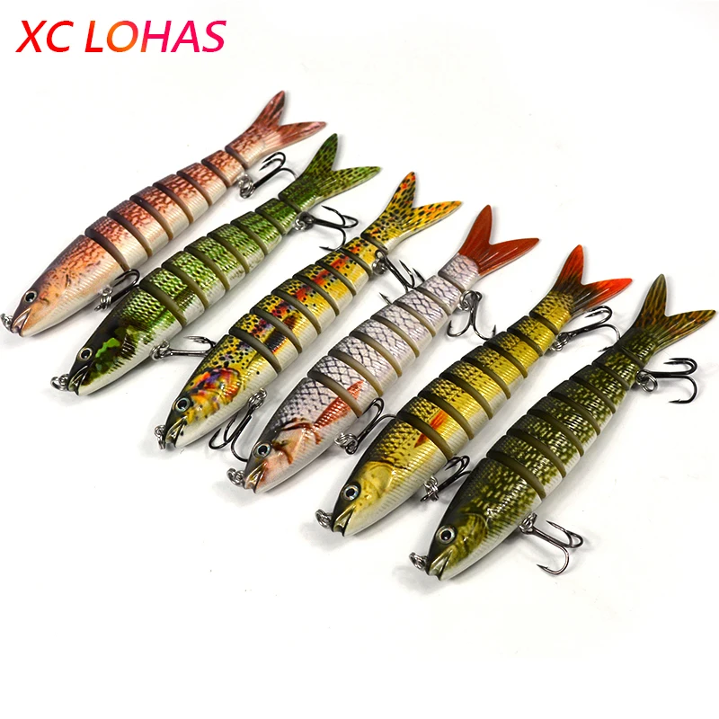 13.6cm 18.7g 8 Segments Swimbait Fishing Lures Hook Wobbler Isca Artificial Para Pesca Leurre