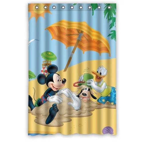 Fashion Design Polyester Fabric Bathroom Shower Curtains Printed Mickey