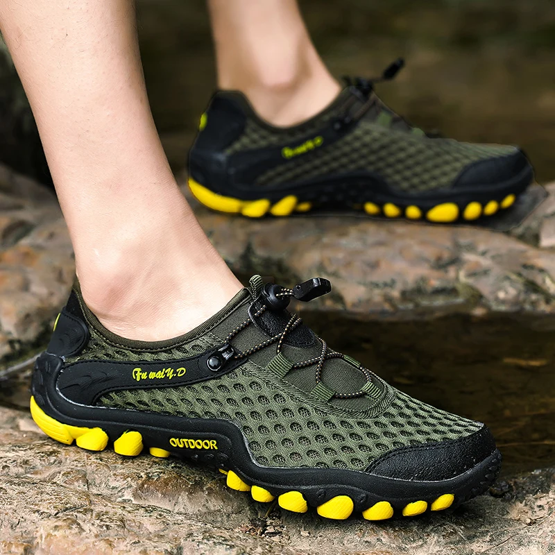  Aqua Shoes Ultra-light Quick-drying Beach Water River Walking 2019 Summer Men Mesh Breathable Flotillas Outdoor Hiking (29)