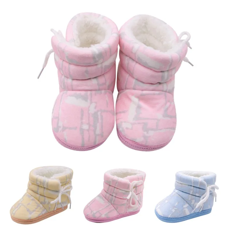 Обувь для мальчика; обувь для новорожденных; хлопковые сапоги с неровным принтом; обувь для малышей с боковыми ремешками