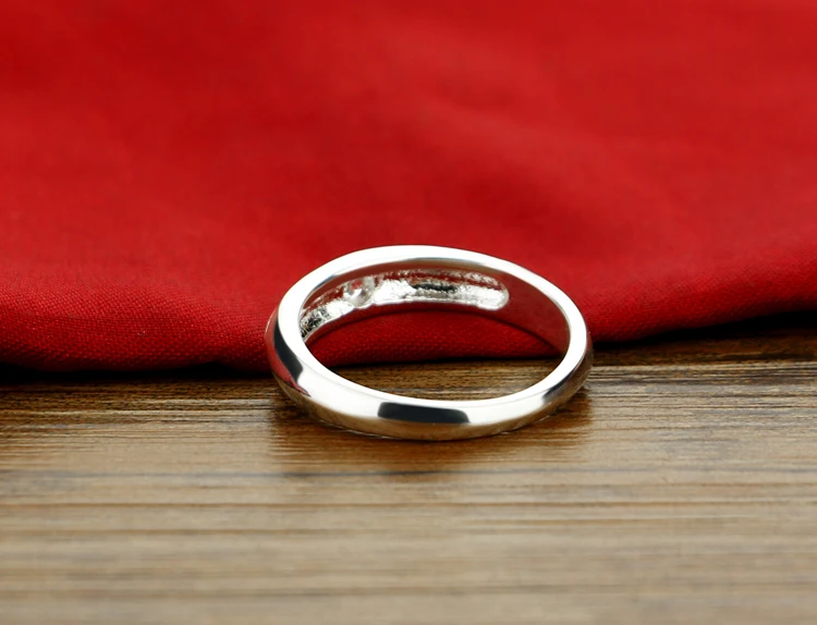 Fashionable woman pure silver ring.Contracted solid 925 silver ring.Classic couple ring.Both men and women sterling silver ring