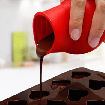 

Baking Pouring Kitchen Aid Tools Baking Tools Red Chocolate Melting Pot Silicone Mould Butter Sauce Milk Microwave