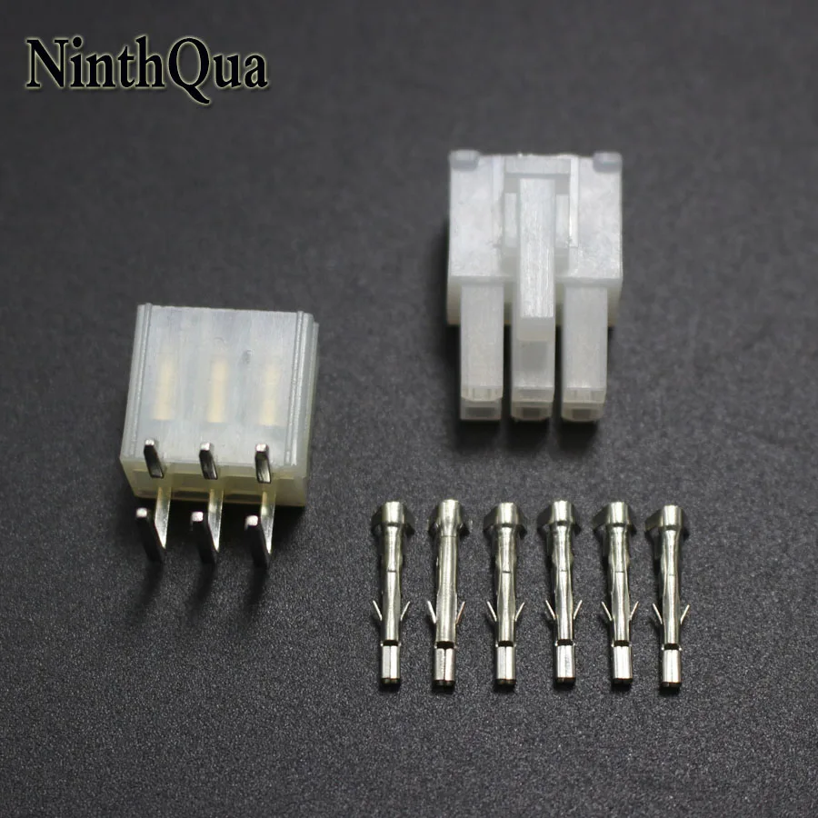 

5sets 5557 5569 6P Bend Pin Wire Terminals Electrical Connector 4.2mm 6Pin Right Angle Plug jack for Car Auto PC ATX