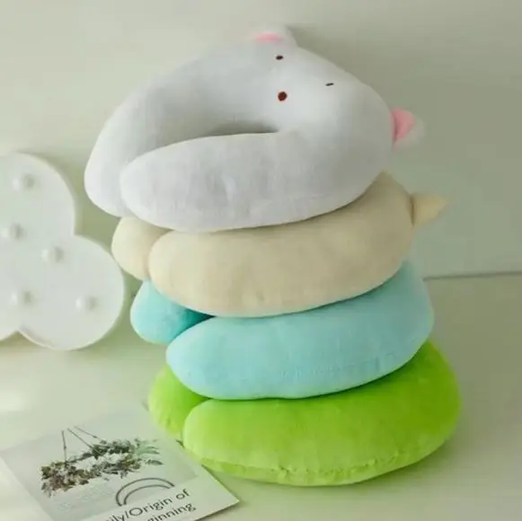 Murah 1 PC Kawaii Kartun Sumikko Gurashi SAN X Sudut Bio Tipe U Perjalanan Bantal Leher Lembut Sehat Leher bantal Hadiah Mainan Mewah