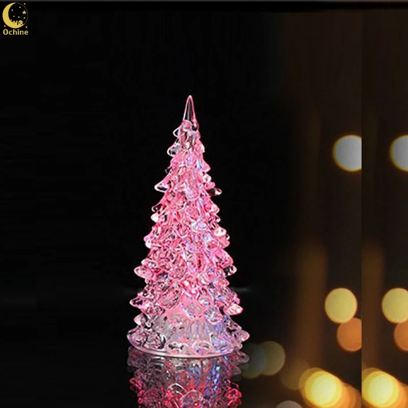 

Ochine Romantic LED Christmas Tree Night Light Battery Operate Desktop Decor Merry Christmas Tree For Kid Bedroom Xmas Gift