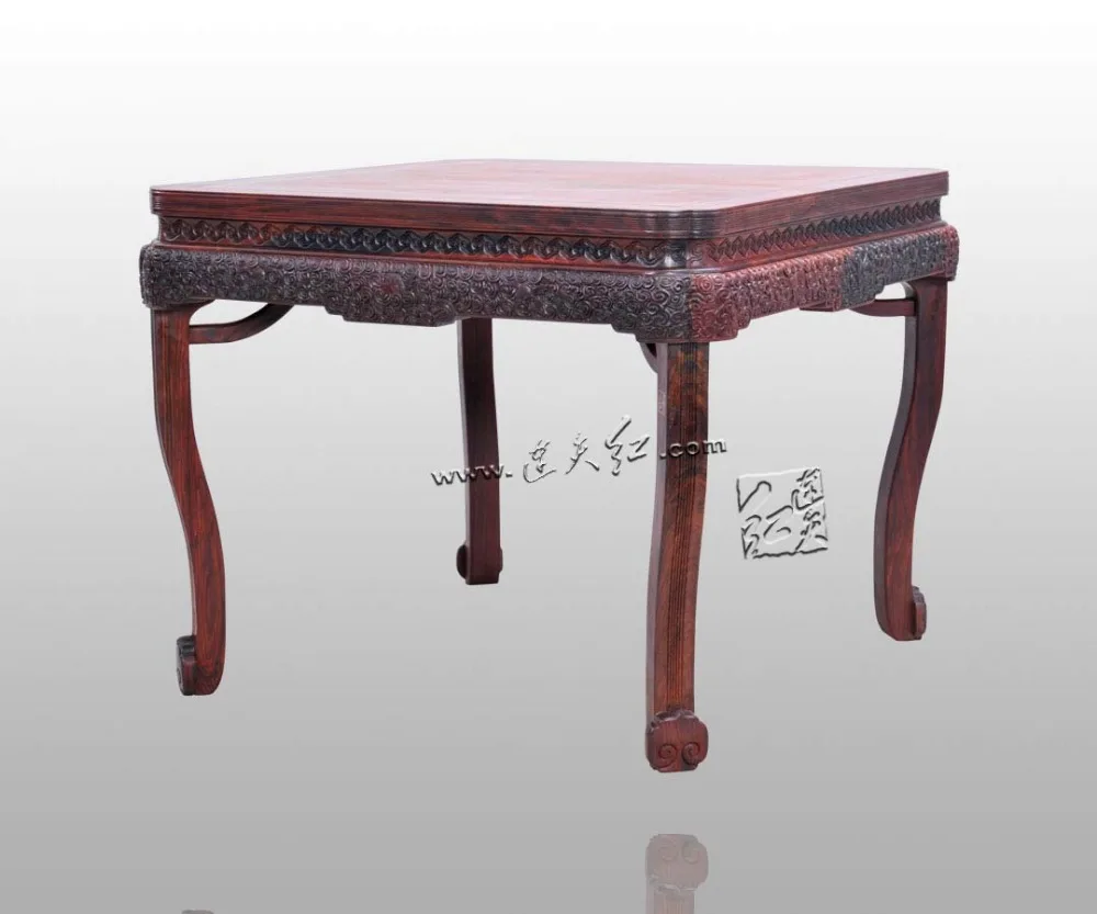 Image Coffee Tea Small Table Rosewood Living Roome Furniture Solid wood Corner Desk Chinese Classica Fitment Annatto Carvings Antique