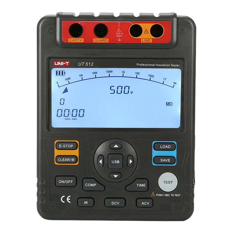

UNI-T UT512 Digital Insulation Resistance Tester Meter Megohmmeter Low Ohm Ohmmeter Voltmeter Auto Range 2500v Usb Interface ohm