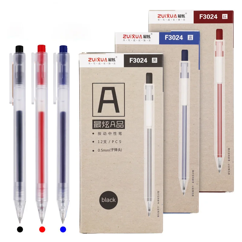 

4 PCS/lot 0.5mm Big Volume Candy Colors Plastic Gel Pen Lawaii Black Ink Pens For Office School Cute Stationary Supplies 040053