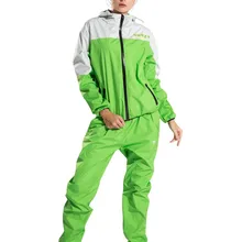 Bonverano женский потогонный костюм для сауны похудение зеленый серебристый