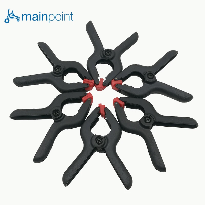 

Mainpoint 6PCS 3.5inch Plastic Nylon Toggle Clamps For Woodworking Spring Clip Photo Market Stall Clip Nylon Large Tarpaulin