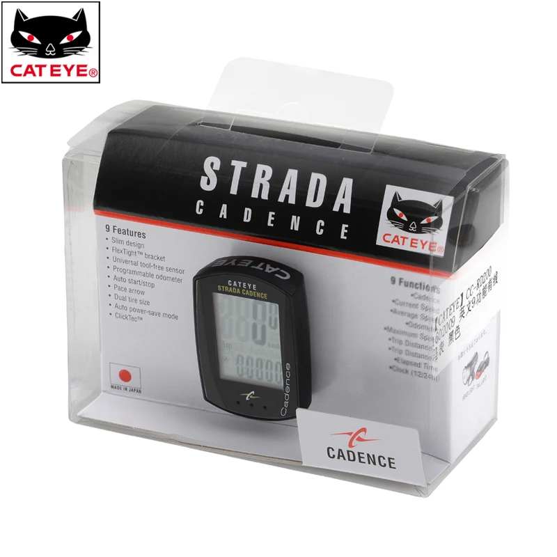 CATEYE STRADA CADENCE CC-RD200 Проводной gps велосипедный велосипед Многофункциональный интерфейс ClickTec Велосипедный компьютер Спидометр